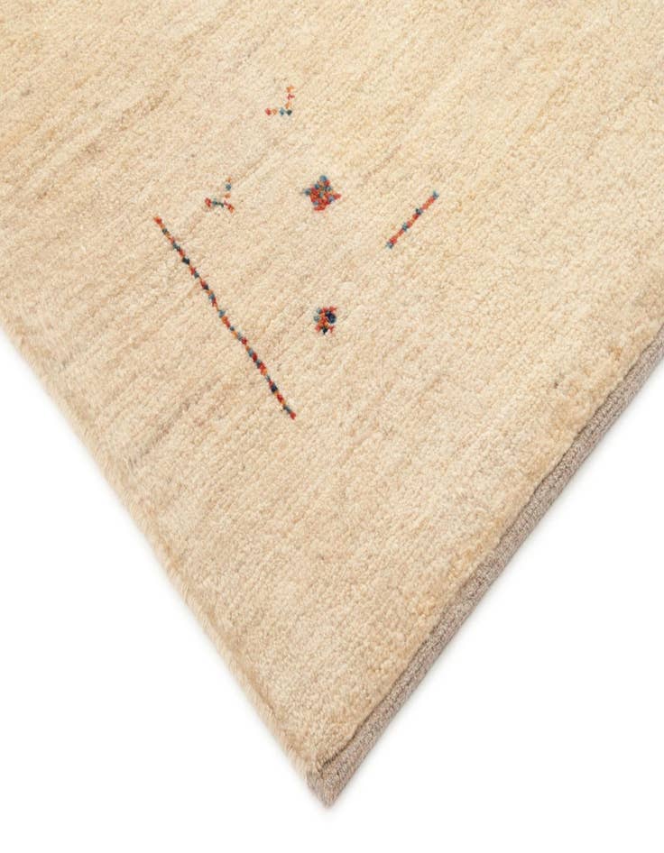 Detail image of  4' 8 x 6' 2  Hand Knotted Gabbeh Shouli Persian Wool Rug