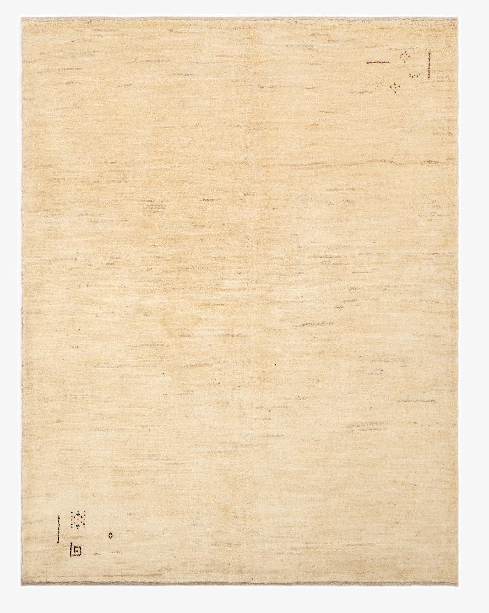  4' 11 x 6' 4  Hand Knotted Gabbeh Shouli Persian Wool Rug