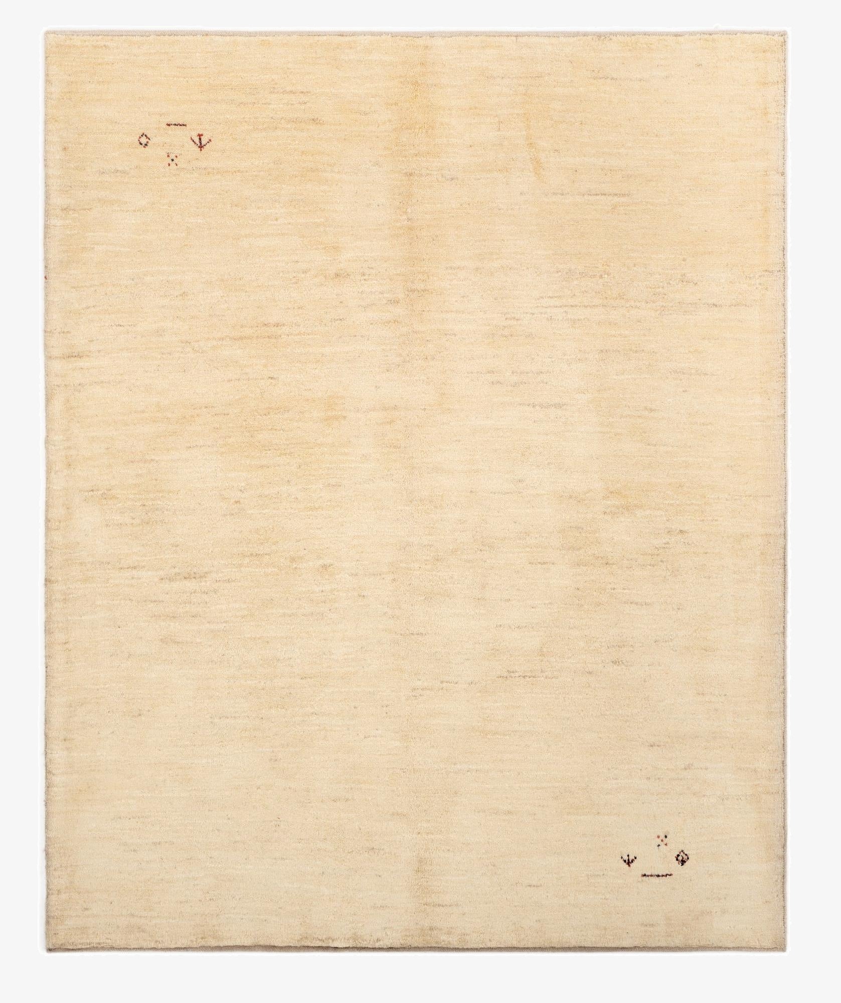  5' 1 x 6' 2  Hand Knotted Gabbeh Shouli Persian Wool Rug