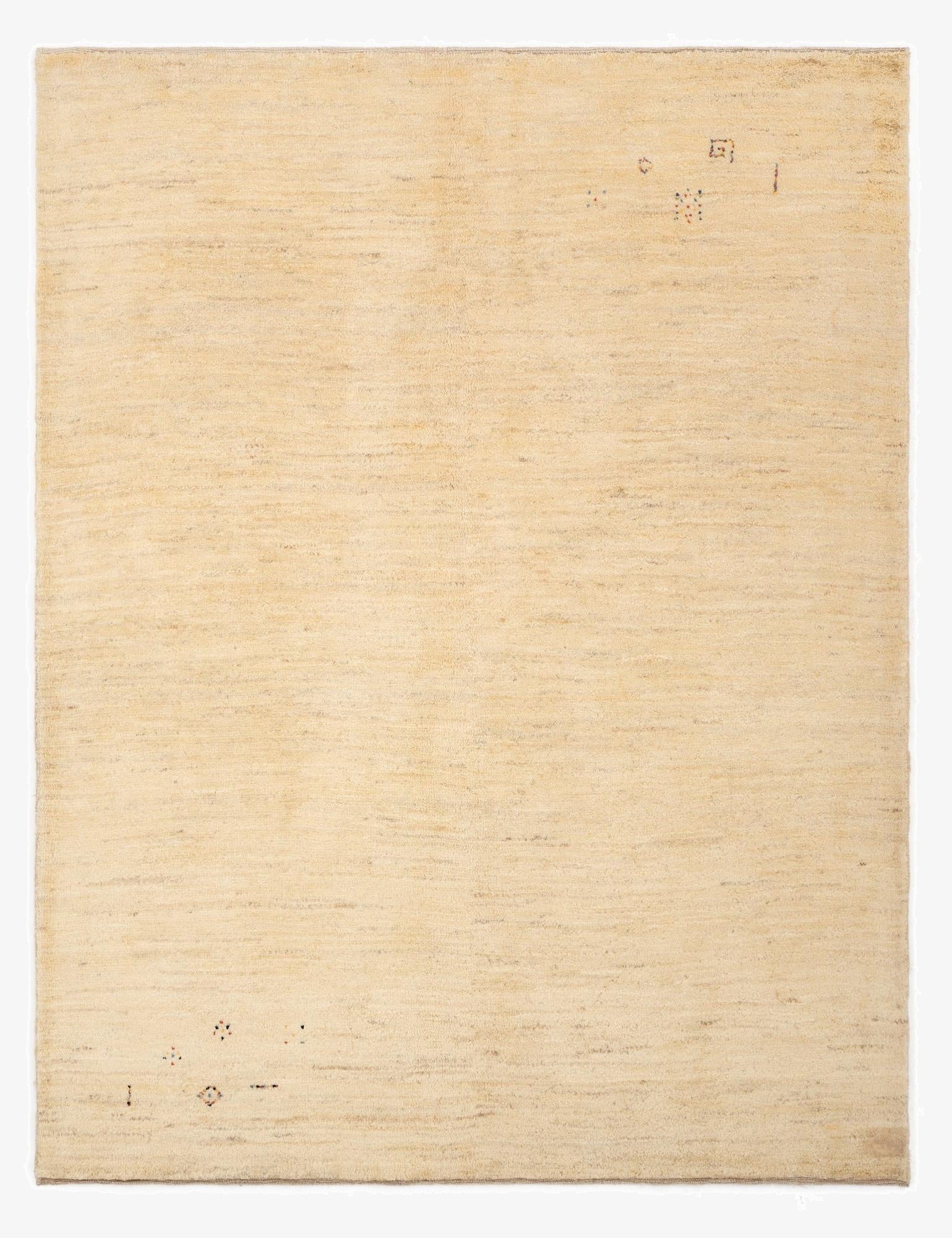  4' 10 x 6' 2  Hand Knotted Gabbeh Shouli Persian Wool Rug