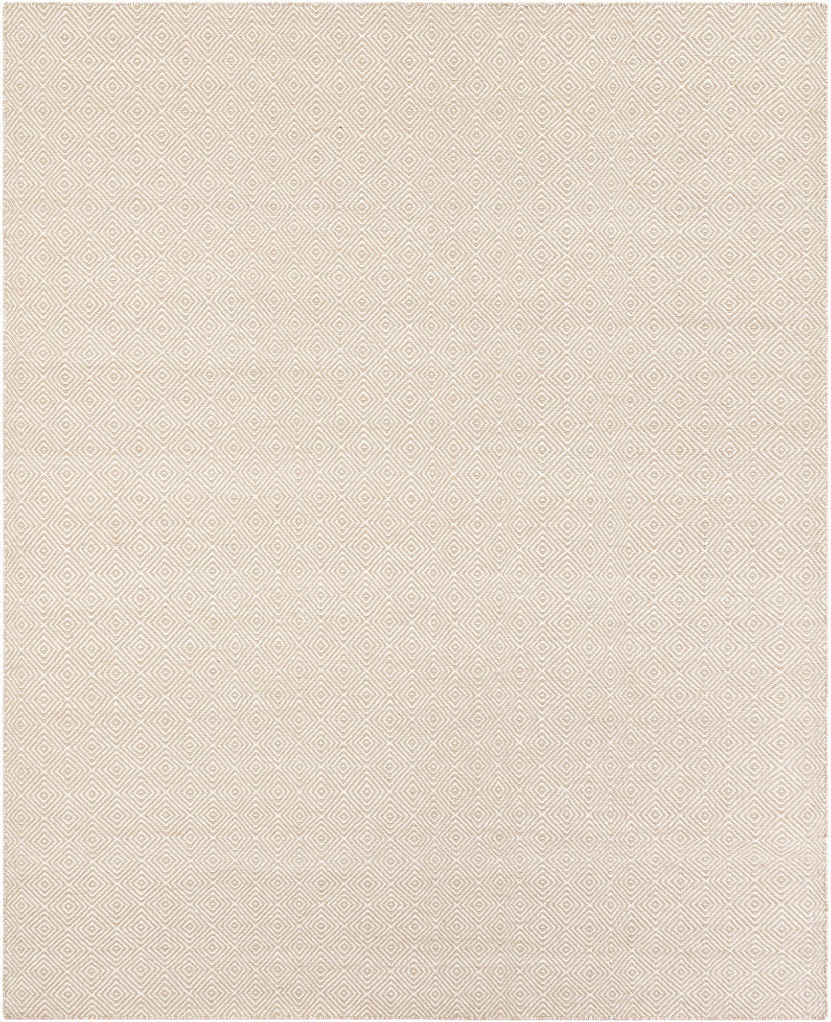  7' 10 x 10'  Hand Woven Geo Trellis Flatweave Rug