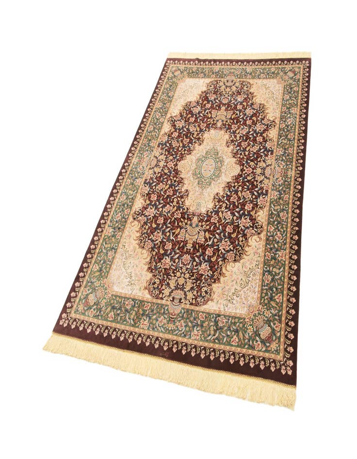 Detail image of  4' 9 x 7' 2 Ghom Design Rug