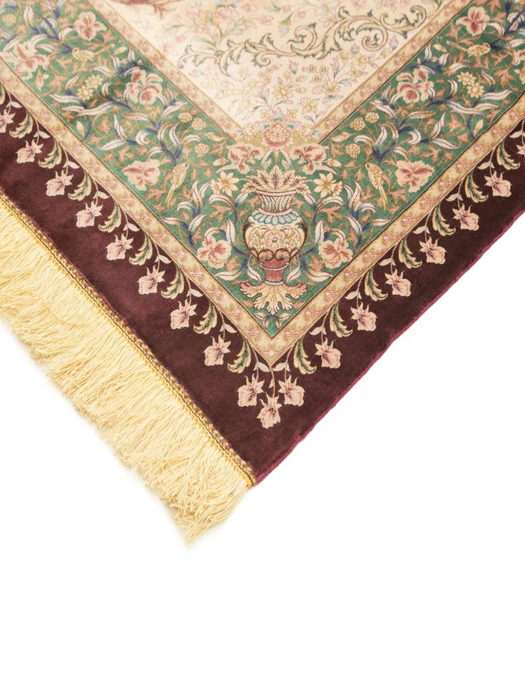 Detail image of  4' 9 x 7' 2 Ghom Design Rug