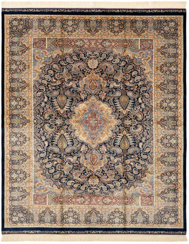 Detail image of  4' 9 x 7' 5 Ghom Design Rug