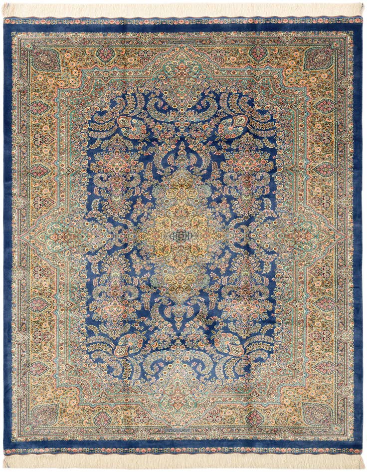 Detail image of  4' 9 x 7' 5 Ghom Design Rug