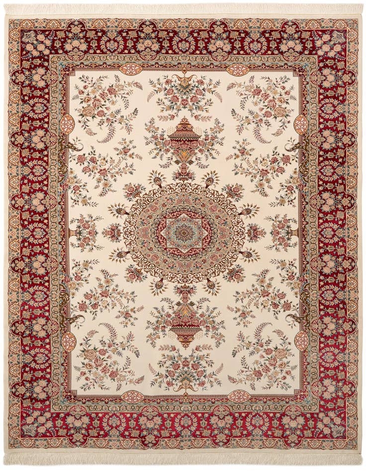 Detail image of  6' 5 x 9' 7 Ghom Design Rug