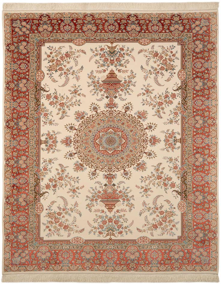 Detail image of  6' 4 x 9' 7 Ghom Design Rug