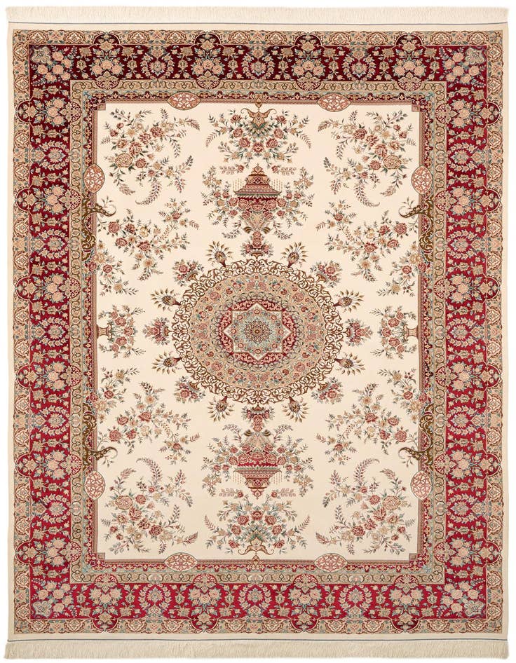 Detail image of  6' 6 x 9' 8 Ghom Design Rug