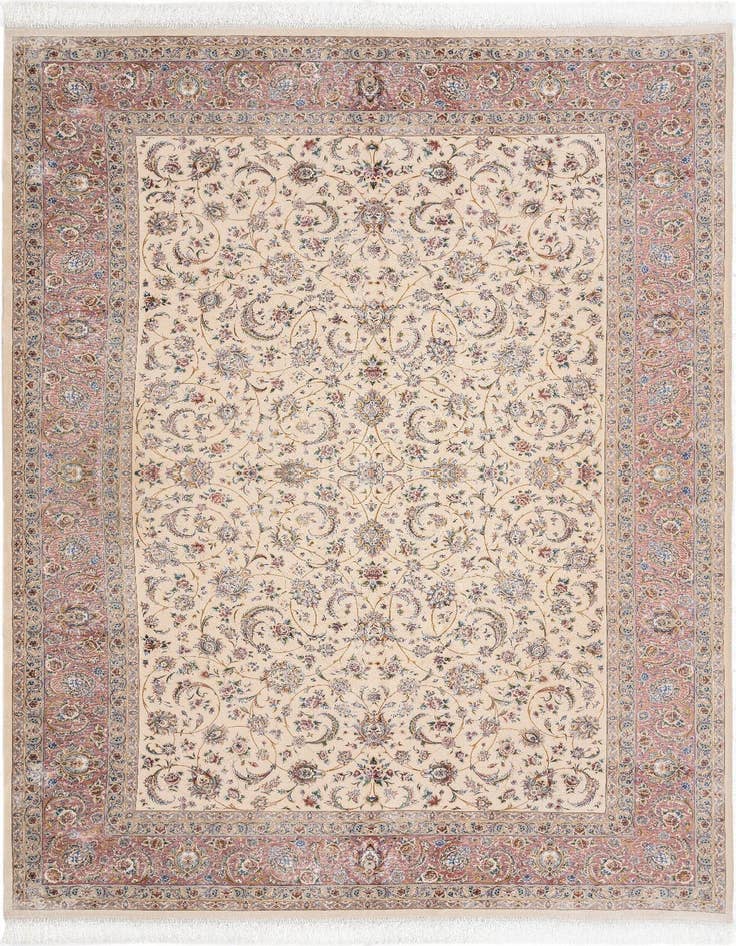 Detail image of  6' 7 x 9' 10 Ghom Design Rug