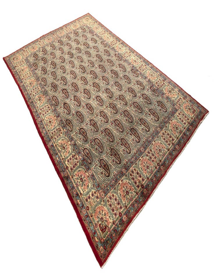 Detail image of  9' 6 x 13' 11  Hand Knotted Ghom Persian Wool Rug