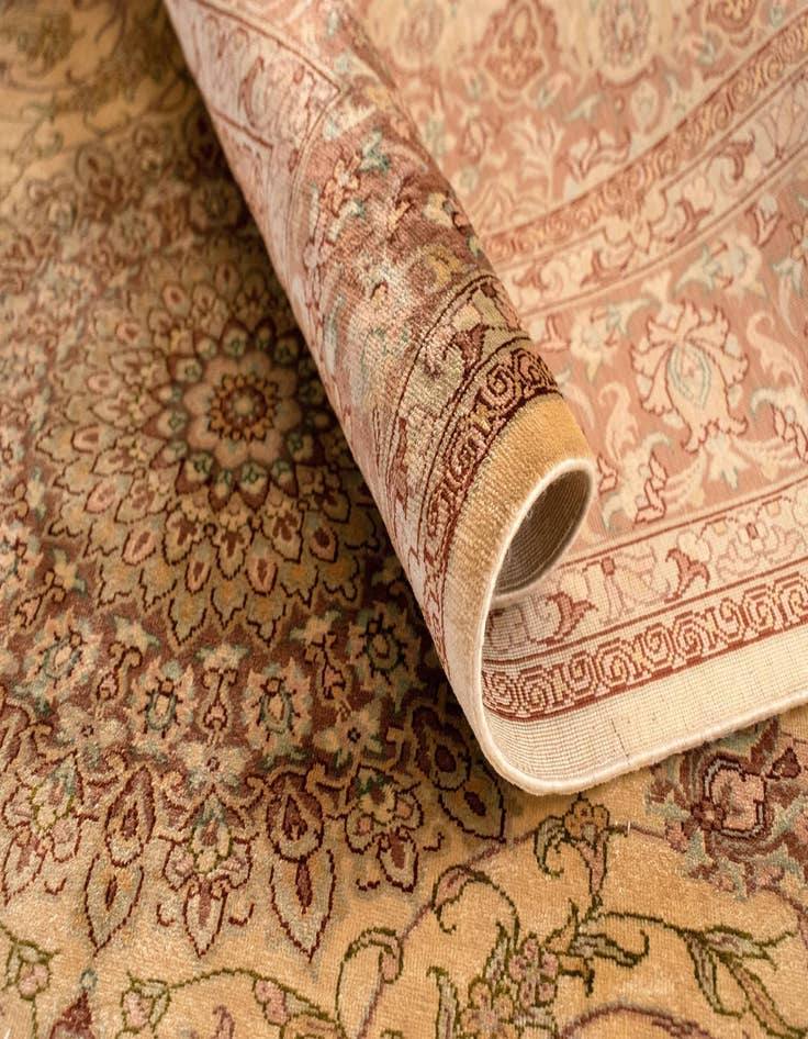 Detail image of  3' 3 x 5' Ghom Silk Rug