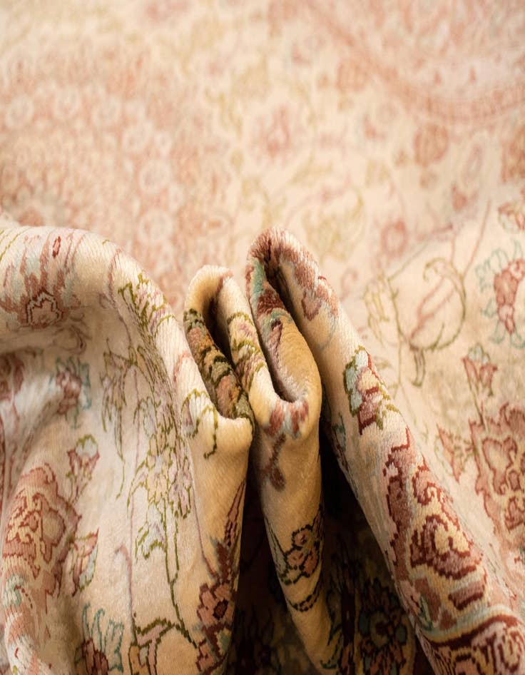 Detail image of  3' 3 x 5' Ghom Silk Rug