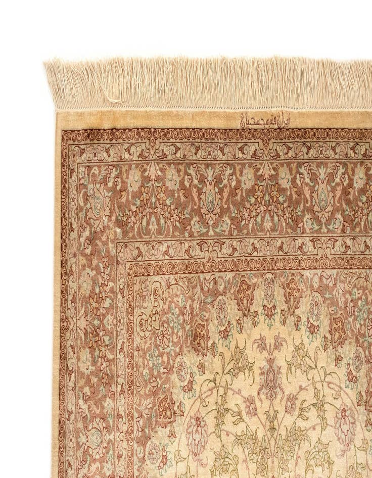 Detail image of  3' 3 x 5' Ghom Silk Rug