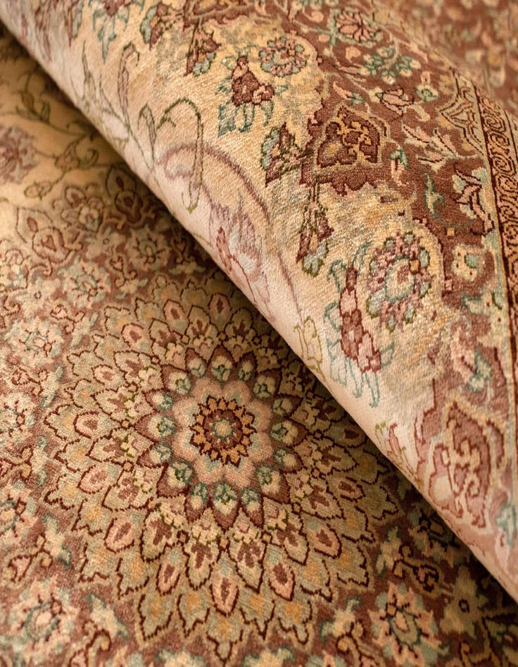 Detail image of  3' 3 x 5' Ghom Silk Rug