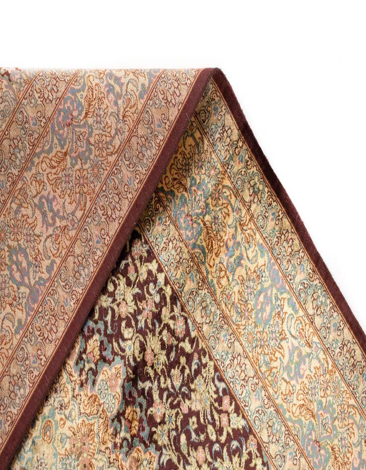 Detail image of  3' 4 x 5' Ghom Silk Rug