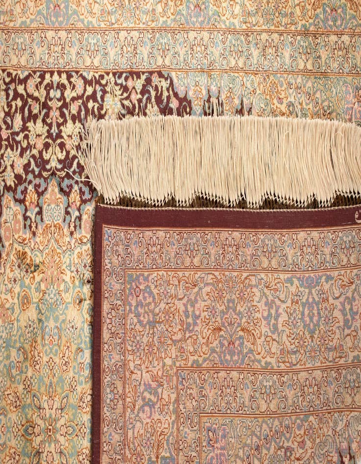Detail image of  3' 4 x 5' Ghom Silk Rug