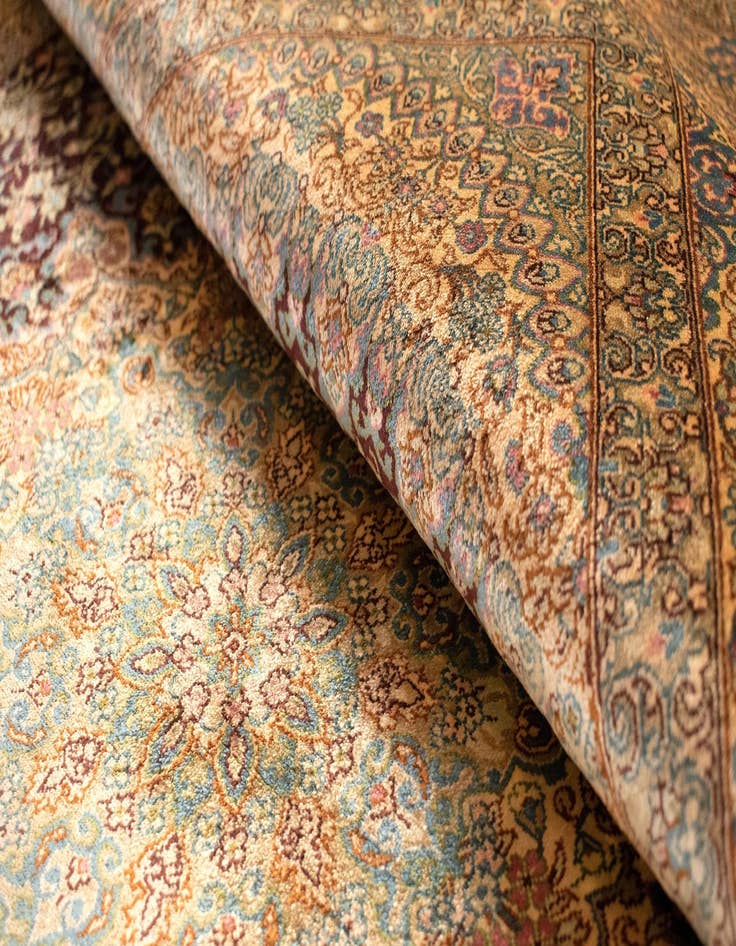 Detail image of  3' 4 x 5' Ghom Silk Rug