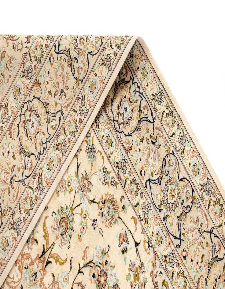 Detail image of  6' 6 x 9' 10 Ghom Silk Rug