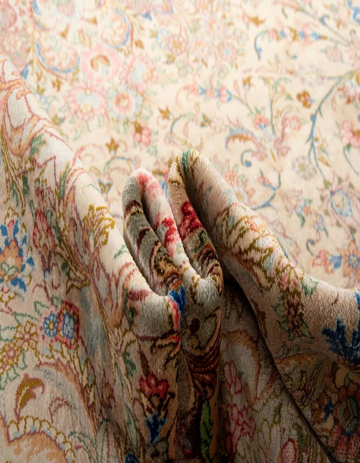 Detail image of  6' 8 x 9' 10 Ghom Silk Rug