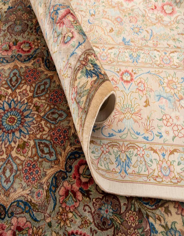 Detail image of  6' 8 x 9' 10 Ghom Silk Rug