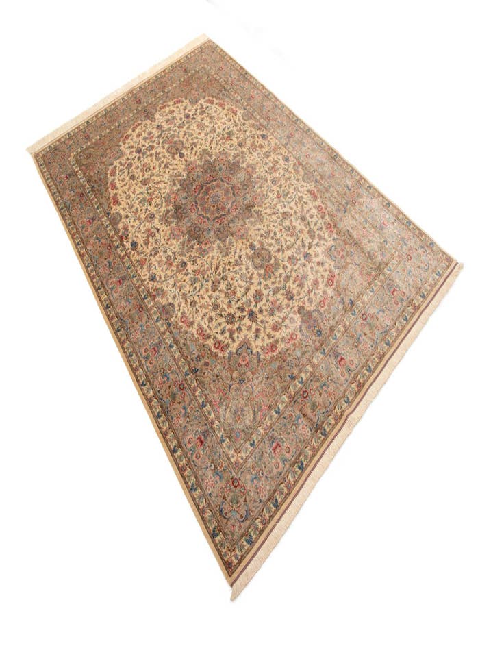 Detail image of  6' 8 x 9' 10 Ghom Silk Rug