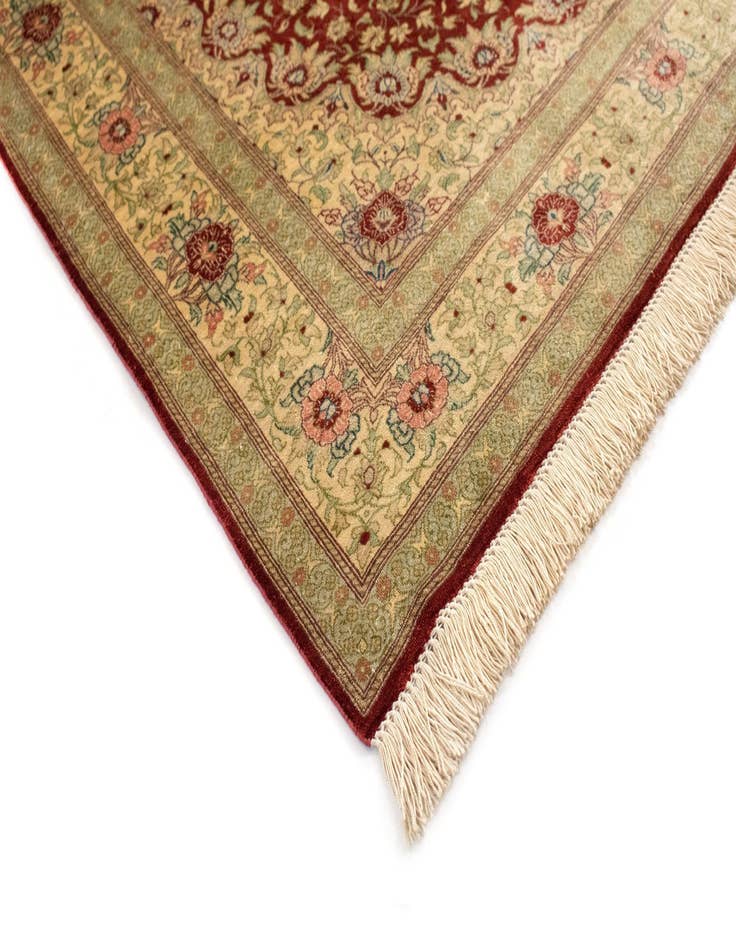 Detail image of  3' 3 x 4' 11 Ghom Silk Rug