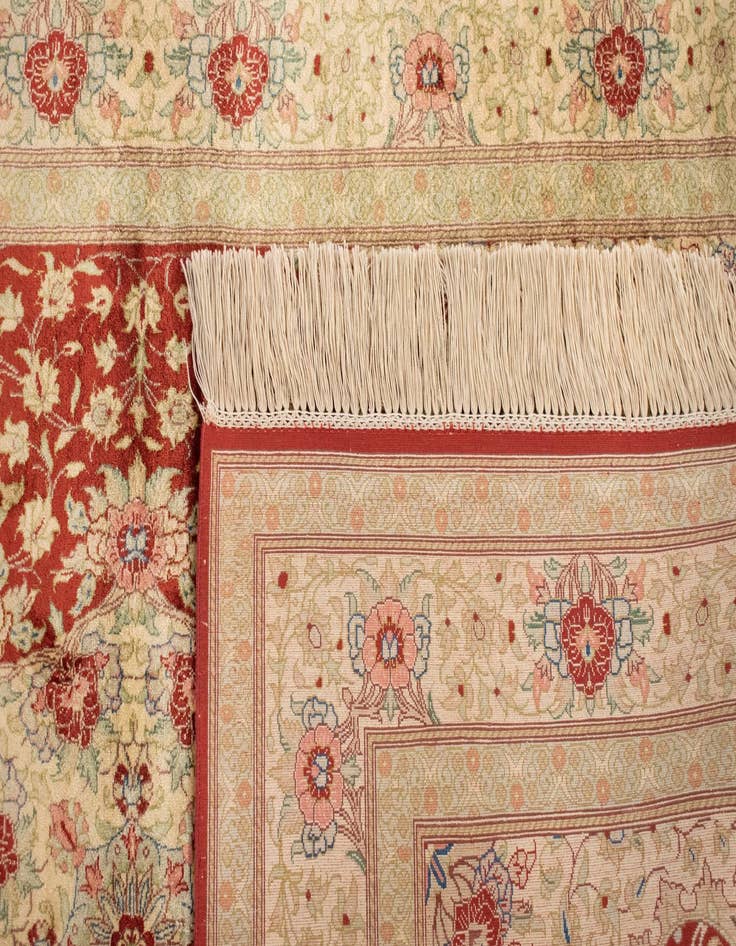 Detail image of  3' 3 x 4' 11 Ghom Silk Rug