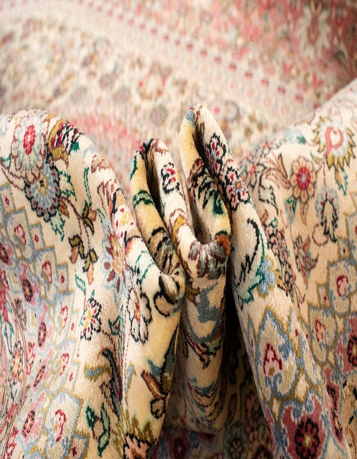 Detail image of  3' 3 x 4' 9 Ghom Silk Rug