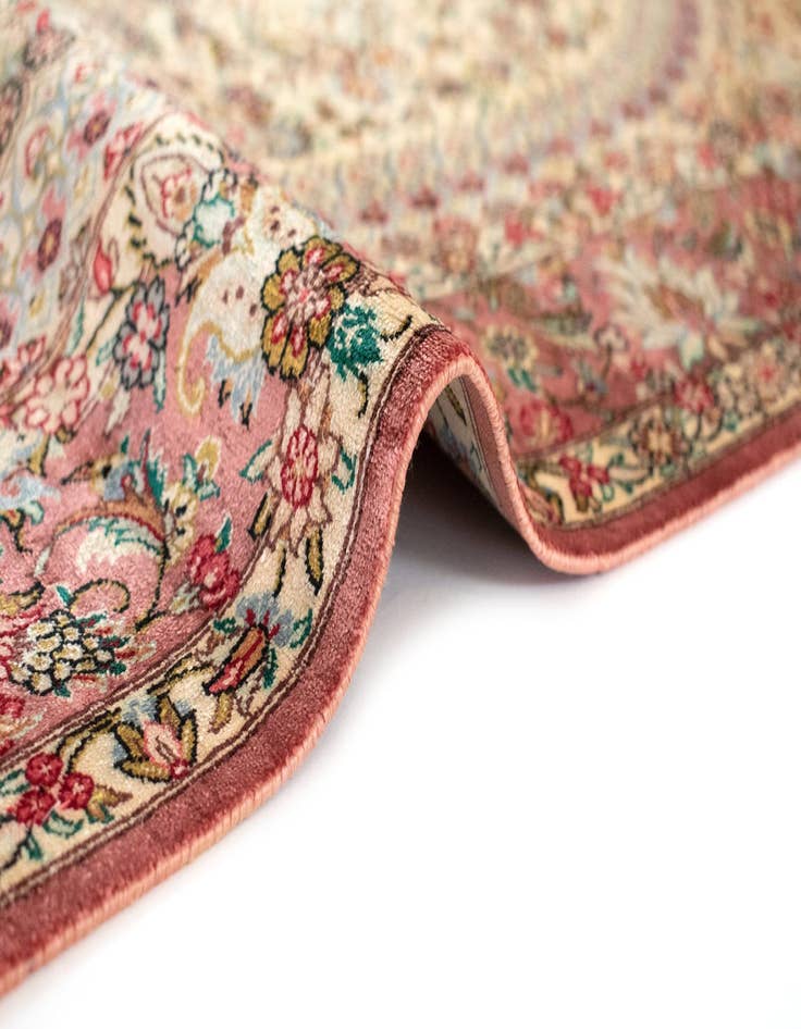 Detail image of  3' 3 x 4' 9 Ghom Silk Rug