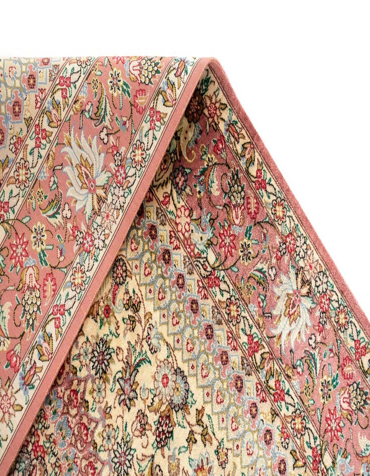 Detail image of  3' 3 x 4' 9 Ghom Silk Rug