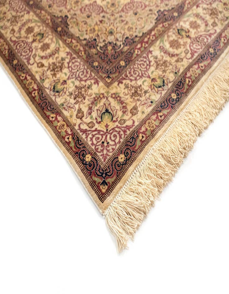 Detail image of  4' 2 x 6' 6 Ghom Silk Rug