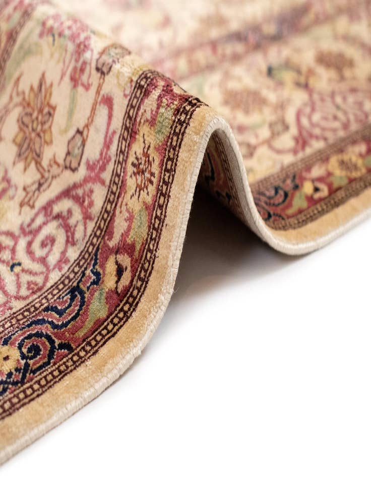 Detail image of  4' 2 x 6' 6 Ghom Silk Rug