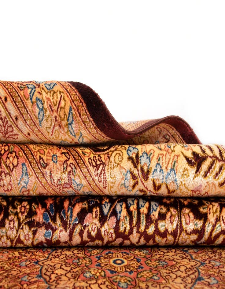 Detail image of  5' 3 x 7' 8 Ghom Silk Rug