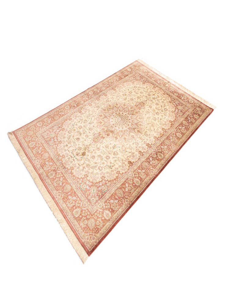 Detail image of  5' 3 x 7' 11 Ghom Silk Rug