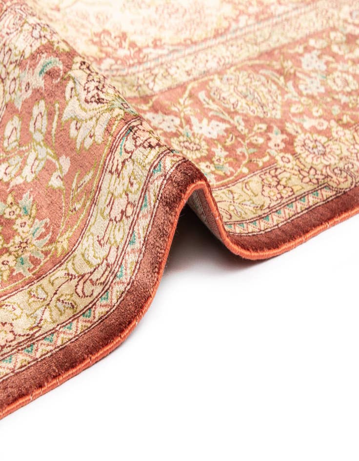 Detail image of  5' 3 x 7' 11 Ghom Silk Rug