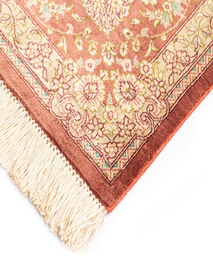 Detail image of  5' 3 x 7' 11 Ghom Silk Rug