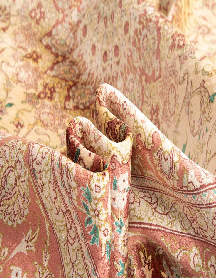 Detail image of  5' 3 x 7' 11 Ghom Silk Rug
