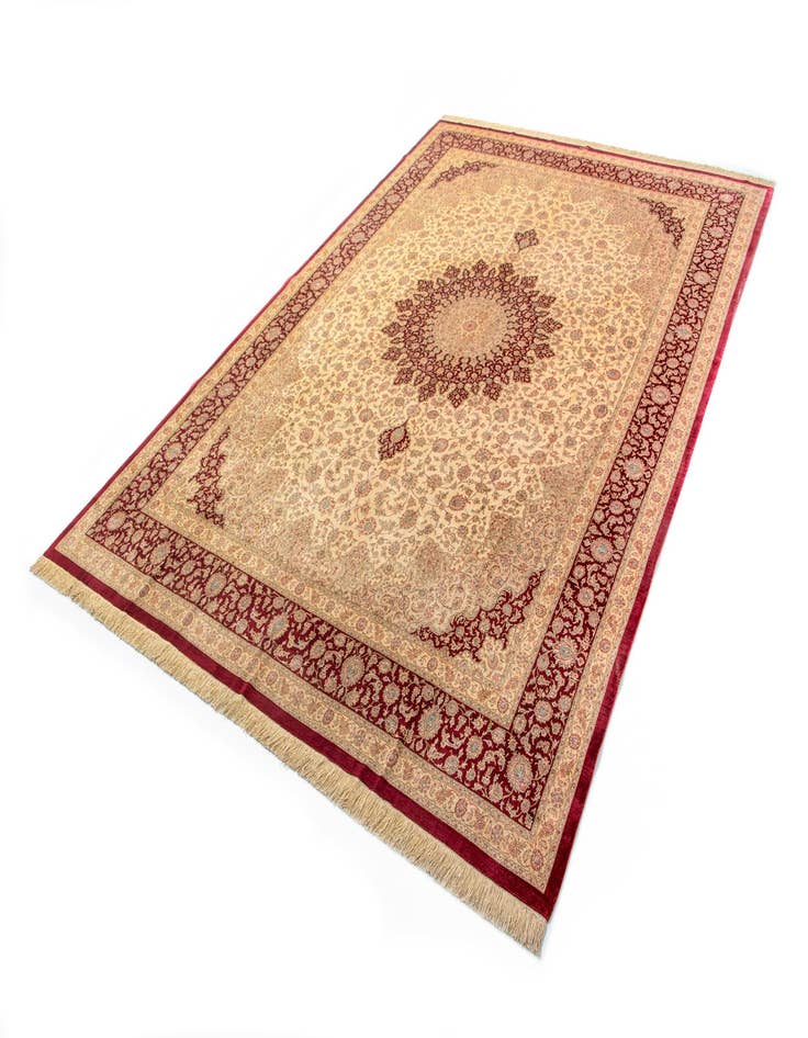 Detail image of  9' 9 x 13' 3 Ghom Silk Rug