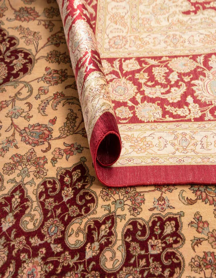 Detail image of  9' 9 x 13' 3 Ghom Silk Rug