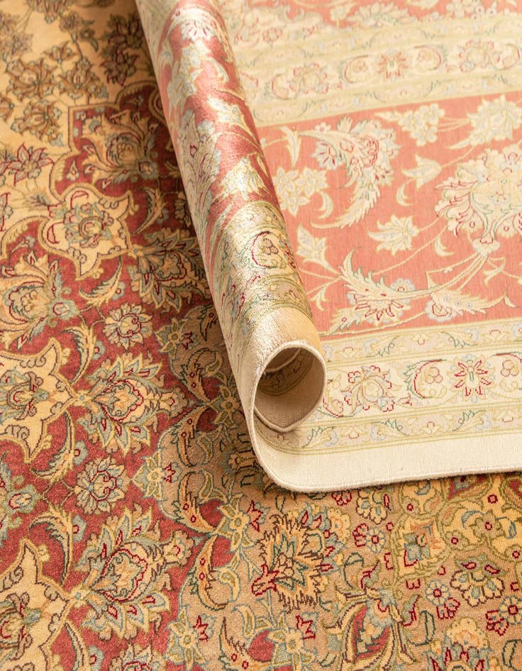 Detail image of  9' 5 x 12' 9 Ghom Silk Rug