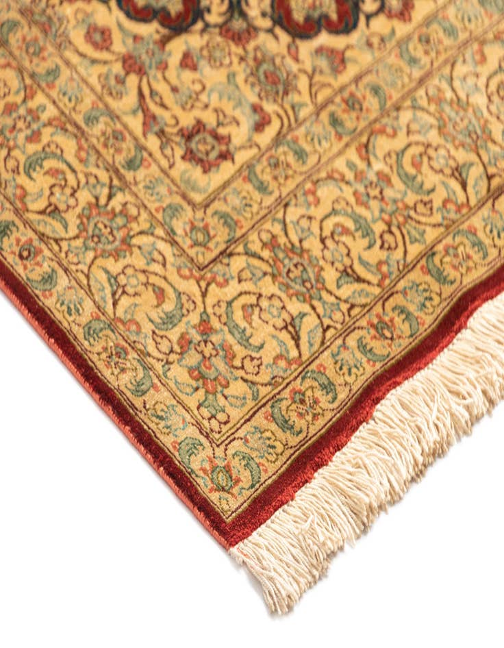 Detail image of  2' 7 x 4' Ghom Silk Rug