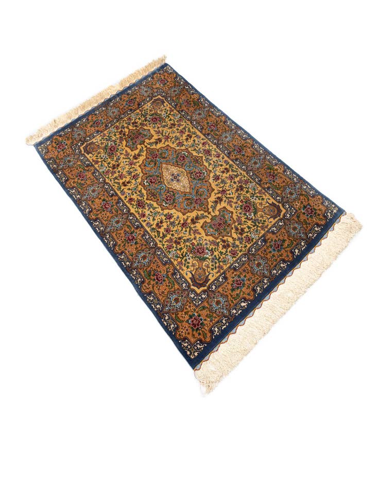 Detail image of  3' 4 x 5' Ghom Silk Rug