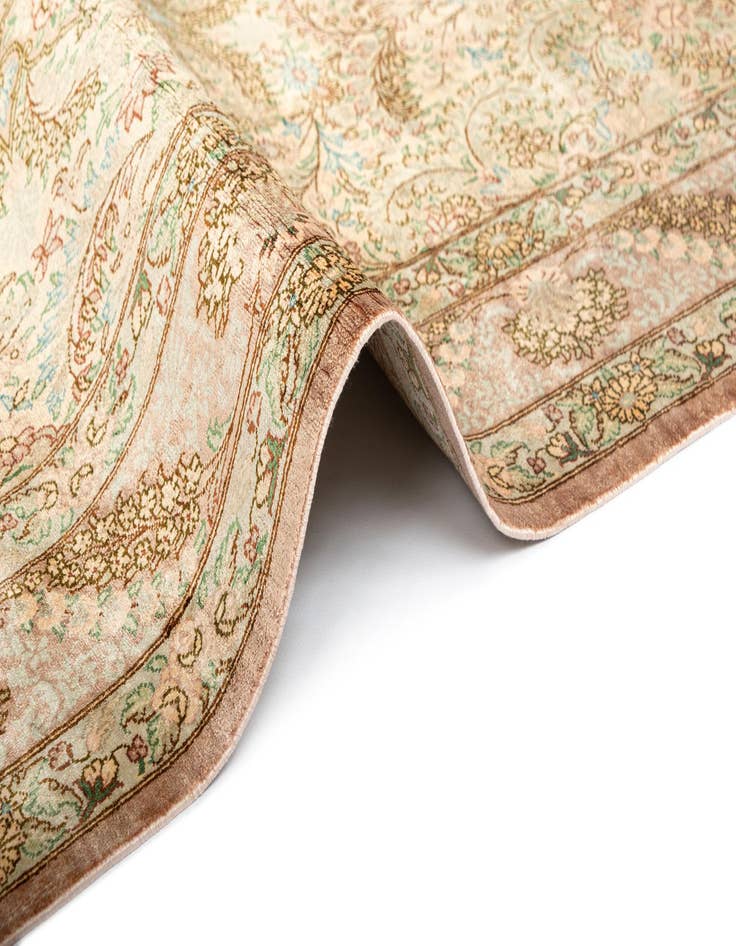 Detail image of  3' 3 x 4' 11 Ghom Silk Rug