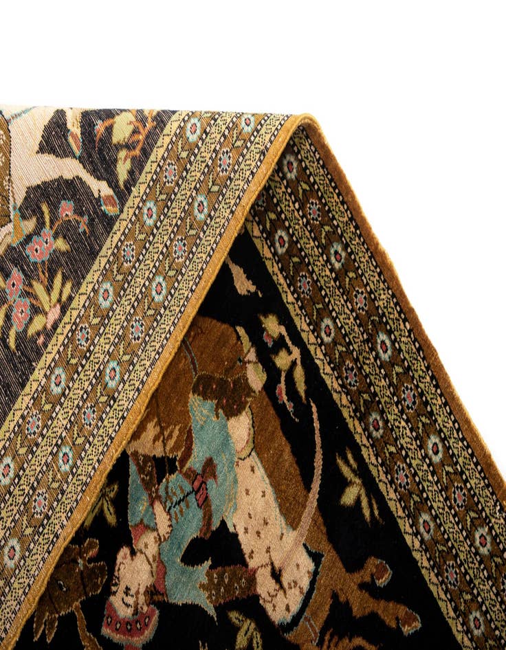 Detail image of  2' 11 x 4' 3 Ghom Silk Rug