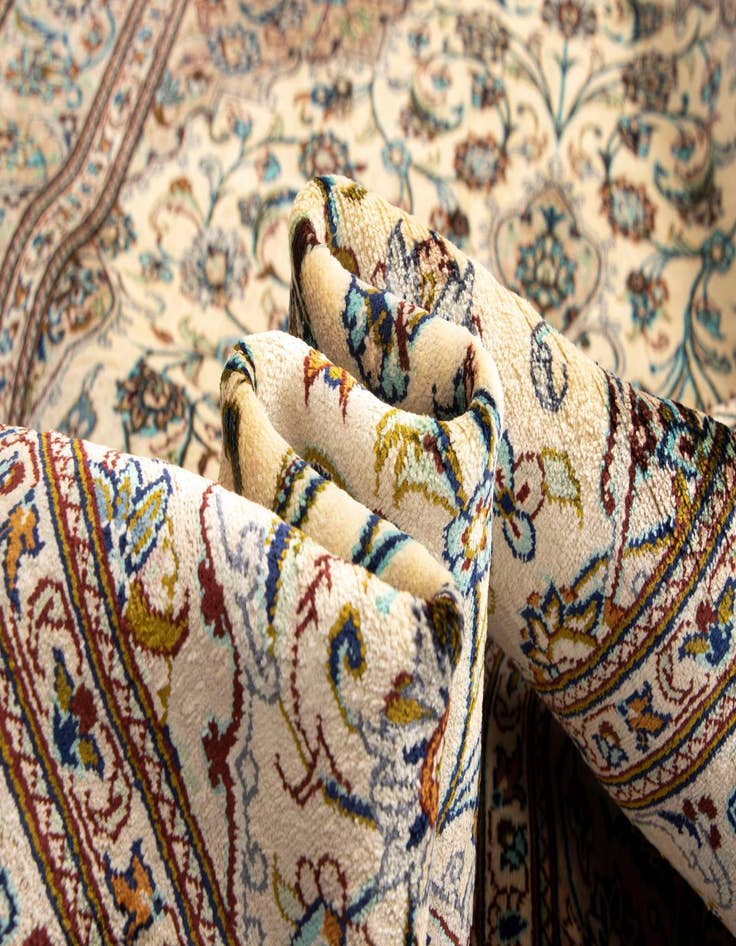 Detail image of  2' 8 x 3' 11 Ghom Silk Rug