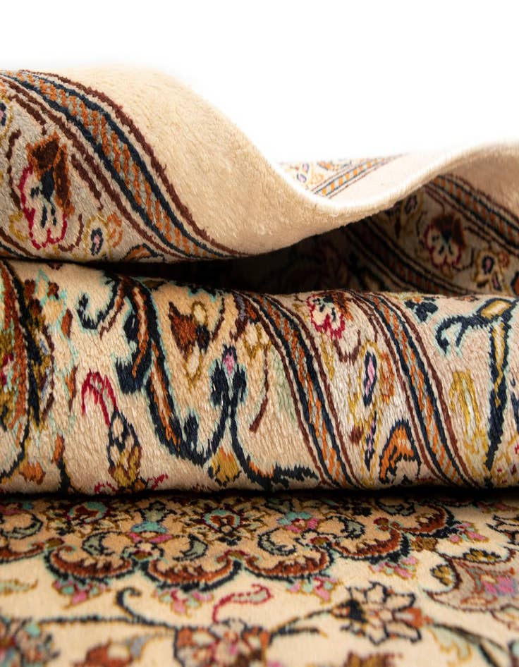 Detail image of  2' 6 x 3' 11 Ghom Silk Rug