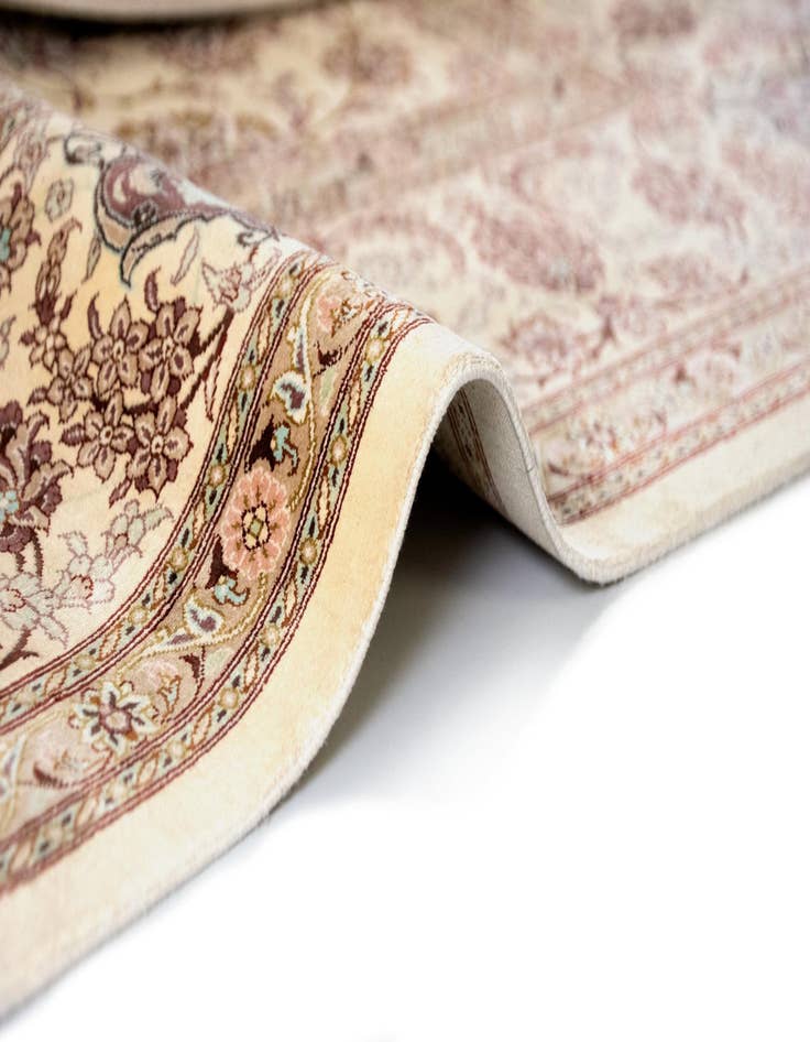 Detail image of  6' 5 x 9' 8  Hand Knotted Ghom Silk Persian Rug