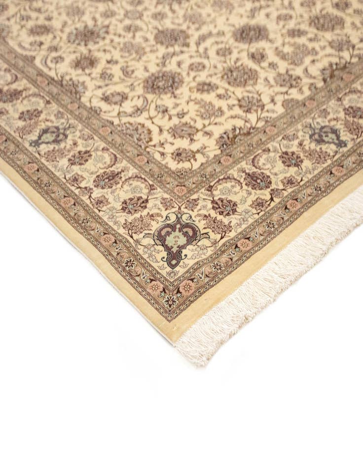 Detail image of  6' 5 x 9' 8  Hand Knotted Ghom Silk Persian Rug