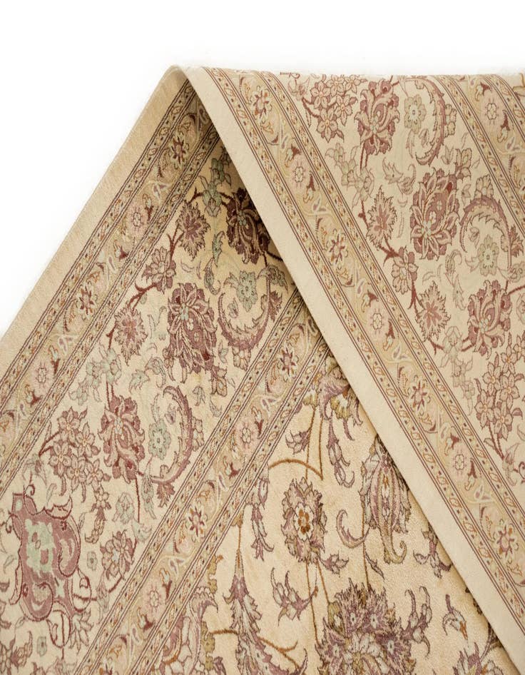 Detail image of  6' 5 x 9' 9  Hand Knotted Ghom Silk Persian Rug