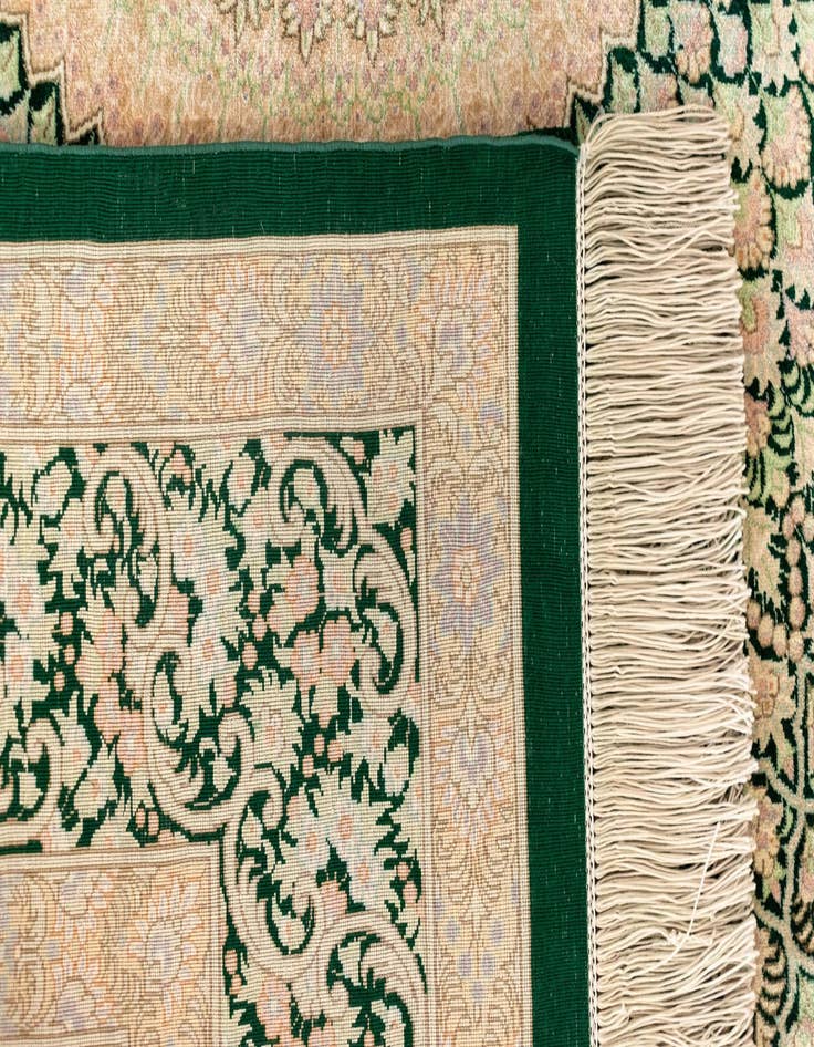 Detail image of  3' 5 x 5' 3 Ghom Silk Rug